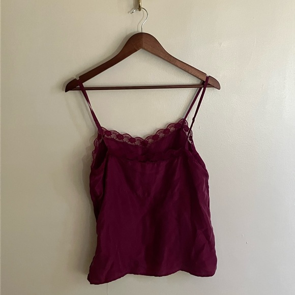Genuine Silk Lace Trim Camisole - Picture 4 of 9